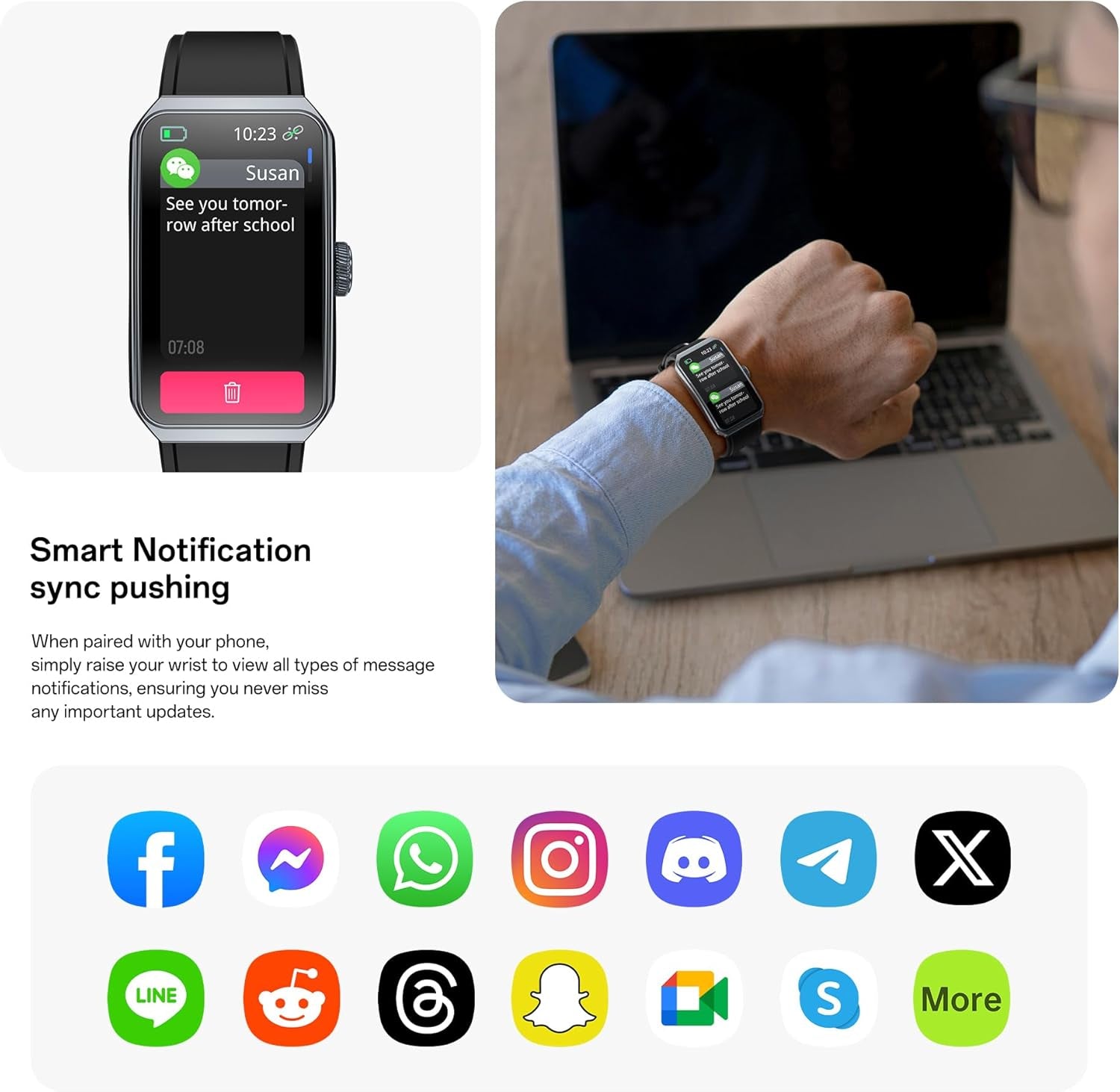 1.47" Fitness Tracker – Heart & Sleep Monitor, Waterproof - Bela Fils BoutiqueBela Fils Boutique